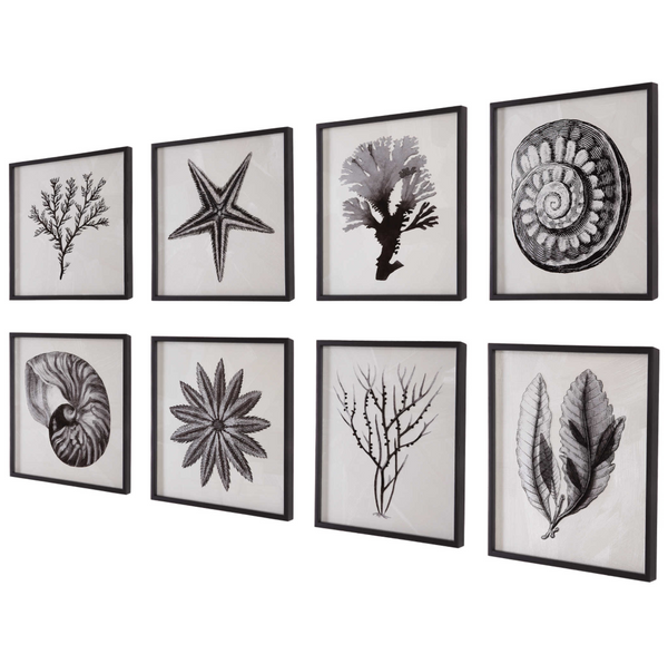 Sea Living Framed Prints - 8 Styles, 12" x 12"