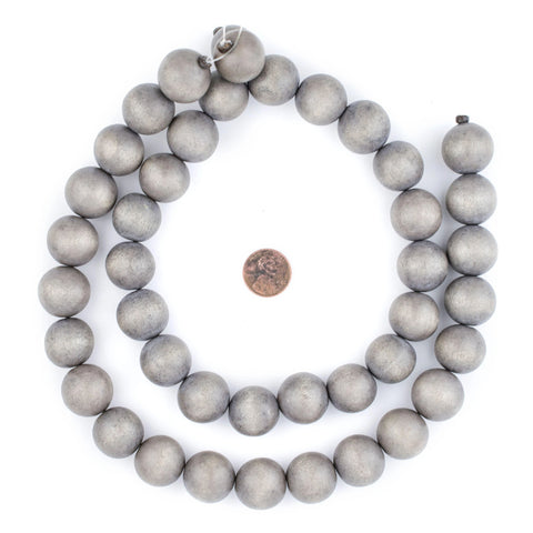 Grey Natural Wood Beads
