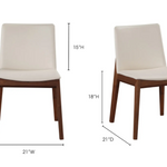 Deco Dining Chair White, Walnut