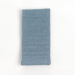 Stone Washed Linen Hemmed Dinner Napkin (Denim), Set of 6