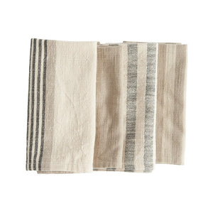 Woven Striped Napkins, Set of 4