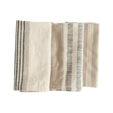 Woven Striped Napkins, Set of 4