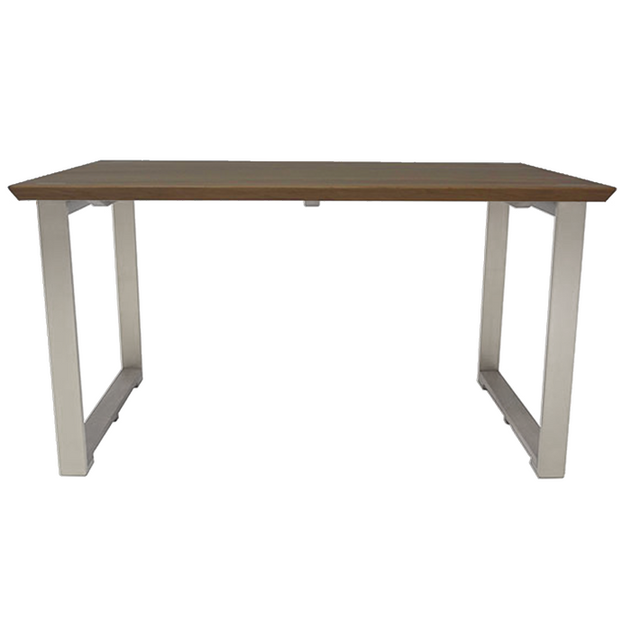 Kent 72" Dining Table, Shiitake/ Brushed Nickel