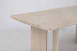Crest 108" White Ash Dining Table, Nude