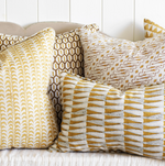 Luxor Saffron Linen Cushion, 20" x 20"