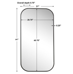 Taft Mirror - Black, 21"W x 1"D x 41"H