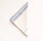 Aden Cotton Napkin, White & Navy