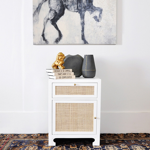 Ruth Hand-Woven Cabinet, White