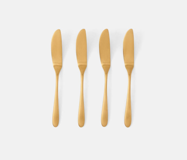 Alba, Gold Cheese Spreaders, Set of 4