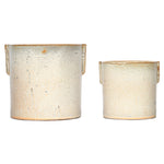Stoneware Flower Pot with Reactive Glaze, 2 Sizes