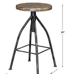 Dalvin Pub Counter or Barstool (Height Adjustable)