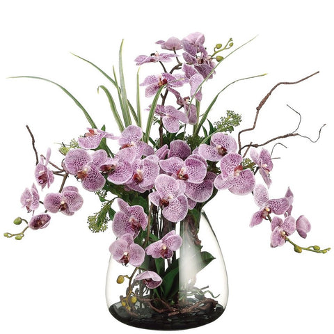 Twig in Glass Vase, Violet - 25"