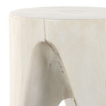 Petros Outdoor End Table, Ivory Teak