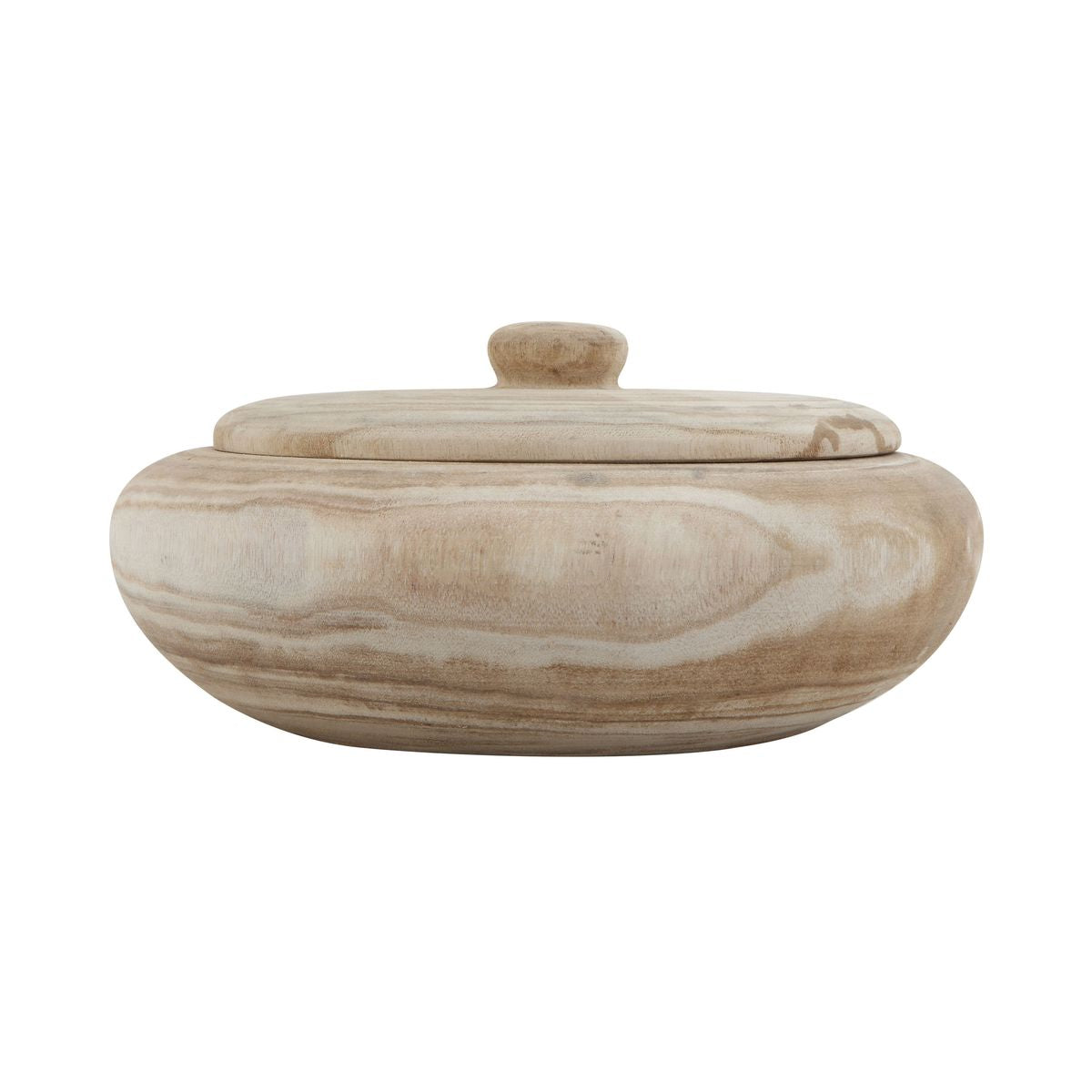 Decorative Paulownia Wood Container with Lid
