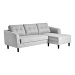 Belagio Sofa Bed With Chaise Light Grey Right