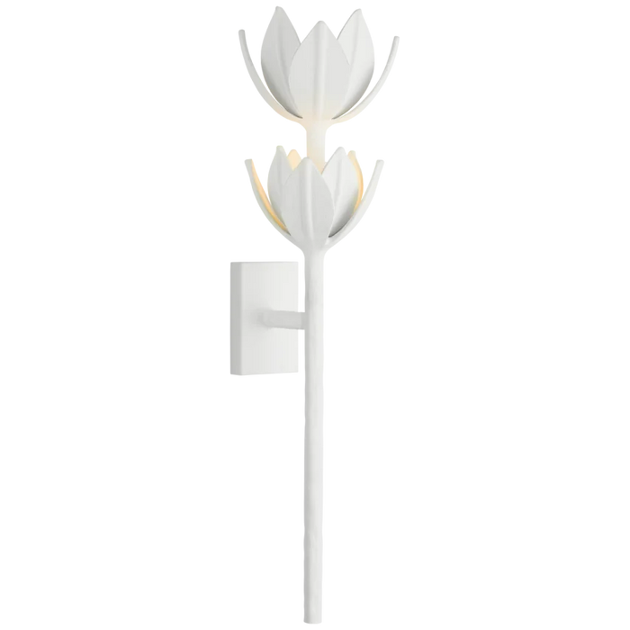 Alberto Large Two Tier Sconce, Plaster White