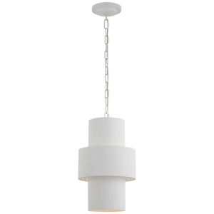 Chalmette 11" Layered Pendant, Plaster White