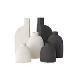 Karis Black Half Vase 4"