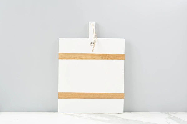 White Rectangle Mod Charcuterie Board, Medium