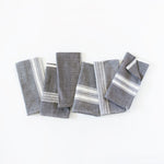Aden Cotton Napkins, White & Grey