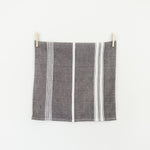 Aden Cotton Napkins, White & Grey