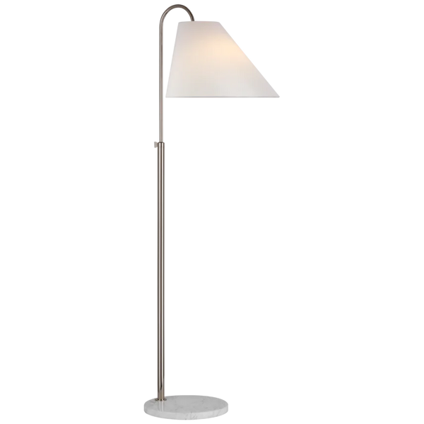 Kinsley Medium Floor Lamp, Polished Nickel
