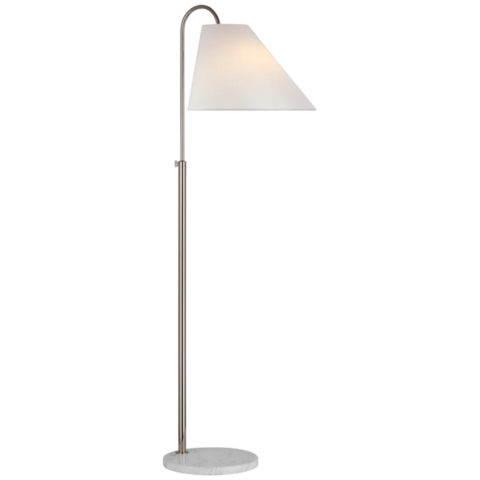 Kinsley Medium Floor Lamp, Polished Nickel