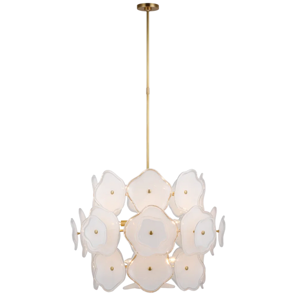 Leighton Large Barrel Chandelier, Brass