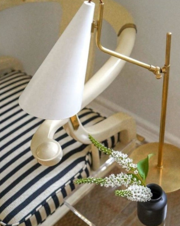 Clemente Table Lamp, Plaster White
