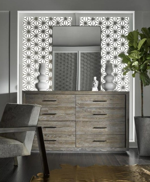 Modern Accent Mirror, Brushed Brass, 36"W X 2"D X 48"H