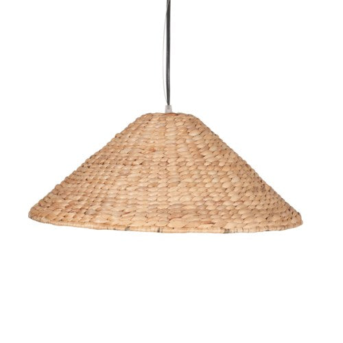 Lindu 19" Woven Waterhyacinth Pendant, Natural