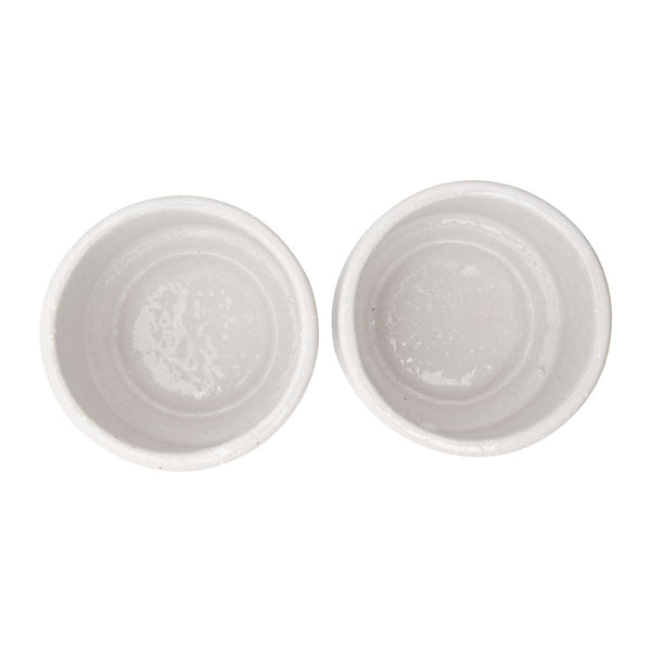 Stoneware Stackable Salt & Pepper Pots with Lid
