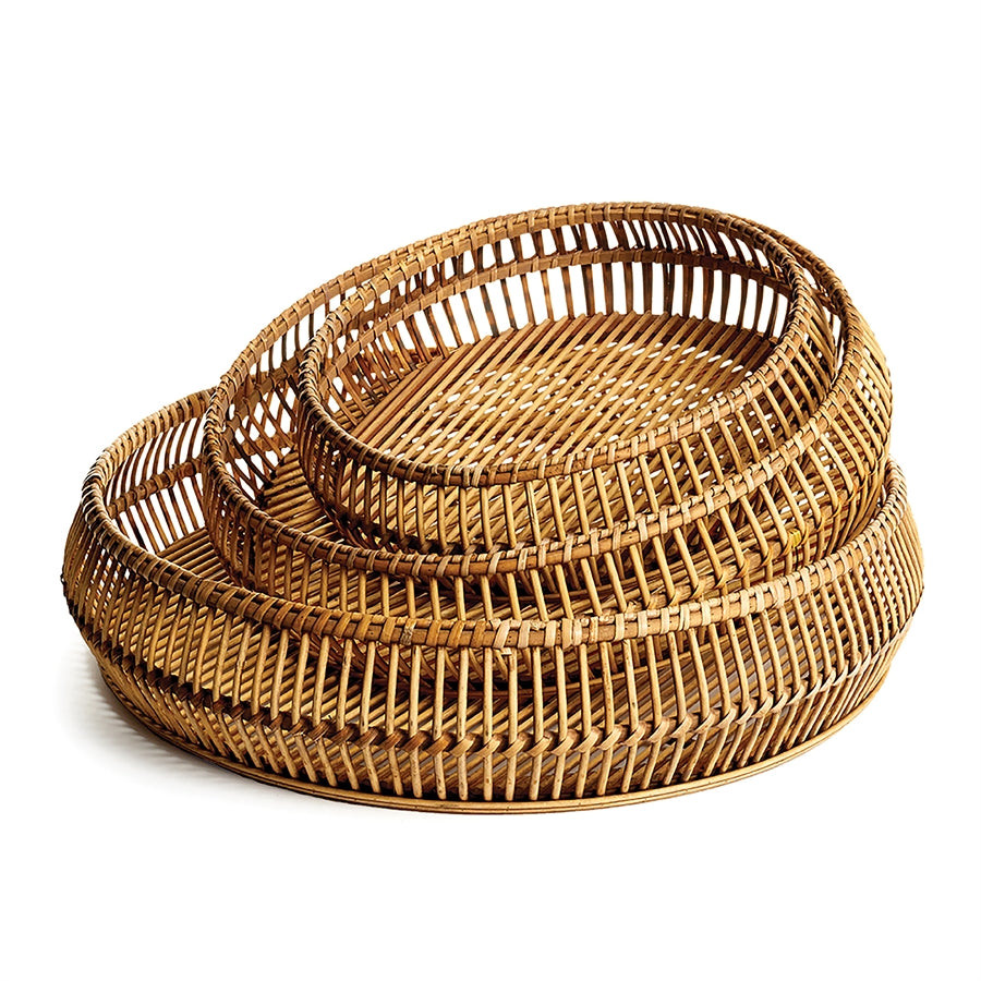 River Bamboo Round Trays, 3 Sizes