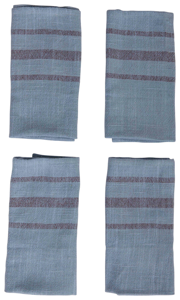 Aqua Cotton Napkins, Set of 4