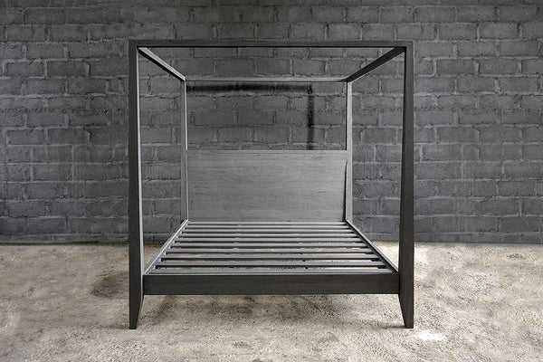 Reclaimed Teak Canopy Bed - Grey, King & Queen