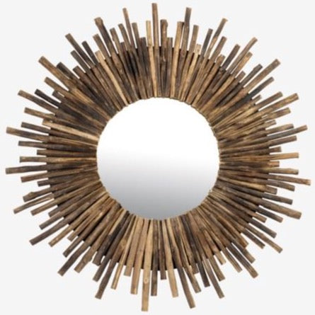 Twig Sunburst Mirror 43" - Natural