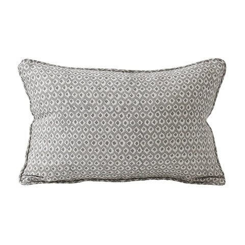 Patola Mud Linen Cushion, 12" x 18"