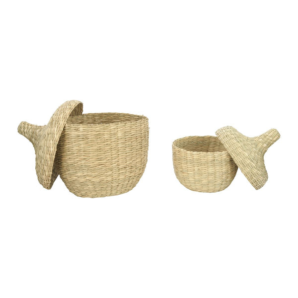 Seagrass Container with Lid, 2 sizes