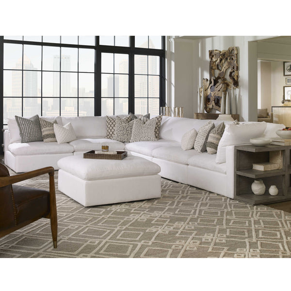 Seahaven Ottoman, White, 38"W X 19"H X 38"D