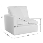 Haven L Sectional, White,  114" x 114"