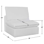 Haven L Sectional, White,  114" x 114"