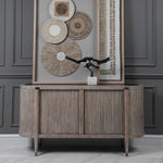 Tambour Cabinet, Washed Finish