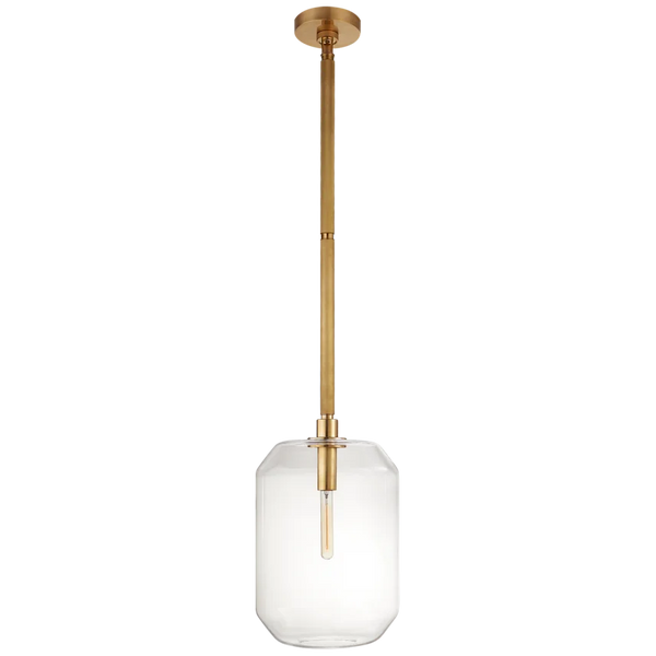 Barrett Medium Knurled Pendant, Brass