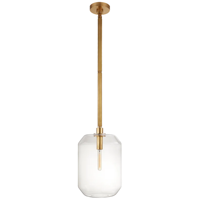 Barrett Medium Knurled Pendant, Brass
