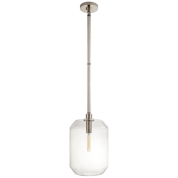 Barrett Medium Knurled Pendant, Polished Nickel