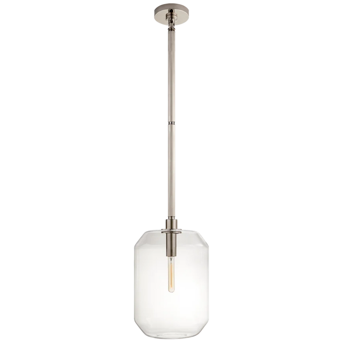 Barrett Medium Knurled Pendant, Polished Nickel