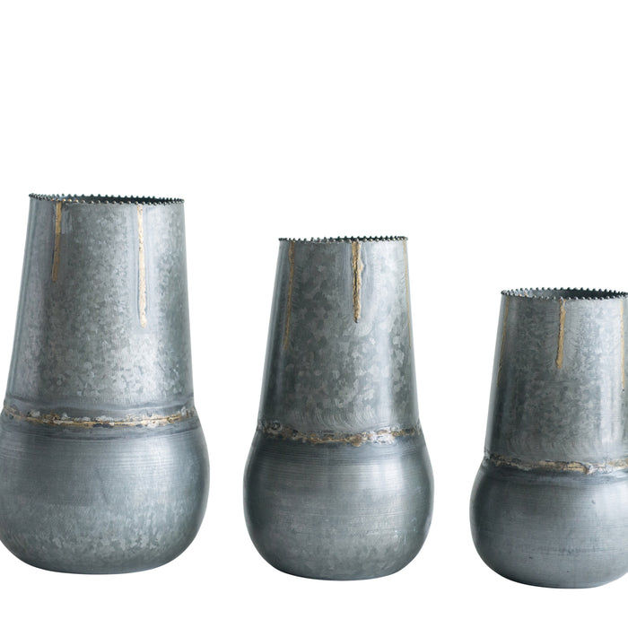 Galvanized Metal Vases