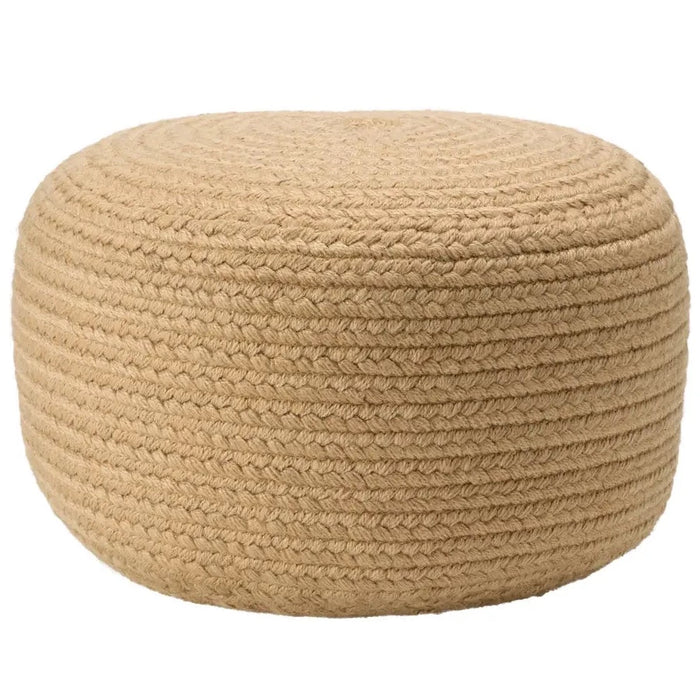 Saba Solar Indoor/Outdoor Pouf, Natural