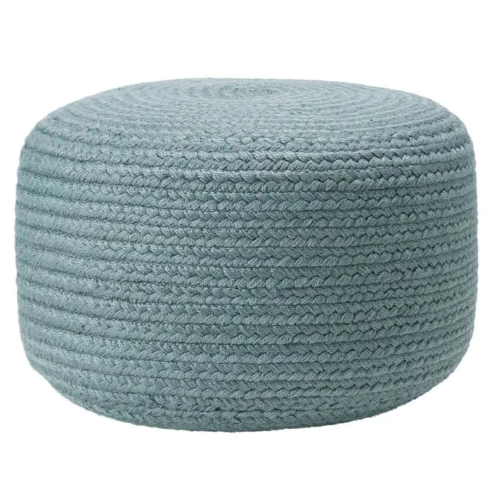 Saba Solar Indoor/Outdoor Pouf, Aqua