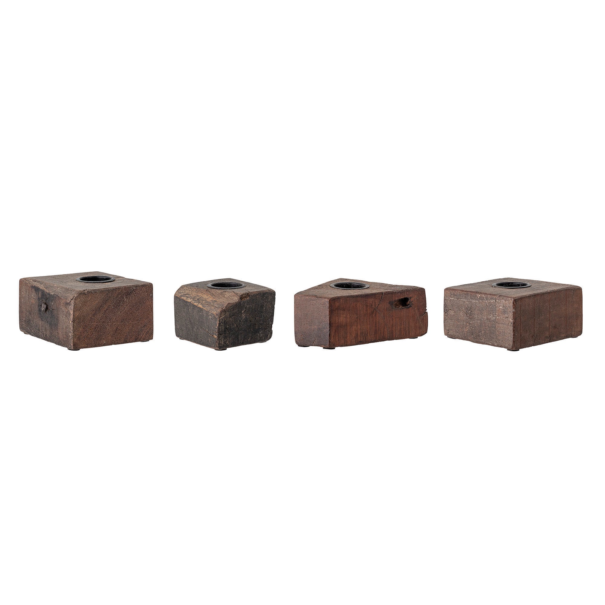 Square Wood Candle Holder